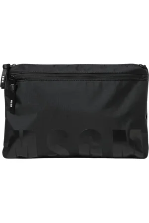 Msgm Taske, Herre, Sort, ONE SIZE, Nylon, Logo Nylon Taske Elegant Funktionelt Tilbehør