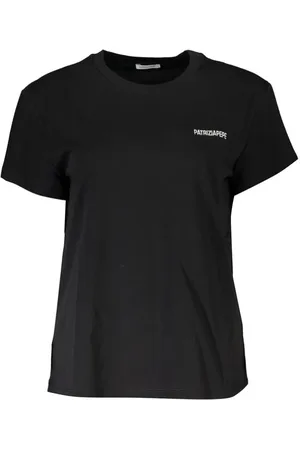 Patrizia Pepe Top, Dame, Sort, XS, Bomuld, Sort Bomuld Broderet T-shirt