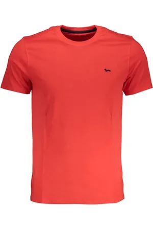 HARMONT&BLAINE Top, Herre, Rød, 2XL, Bomuld, T-shirt lavet af rød bomuld