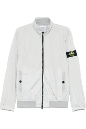Stone Island Jakke, Herre, Grå, L, Grå overtøj jakke Ss25