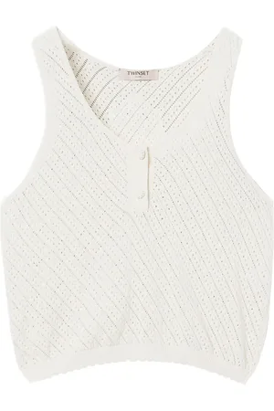Twin-Set Top, Dame, , M, Bomuld, Neve Top