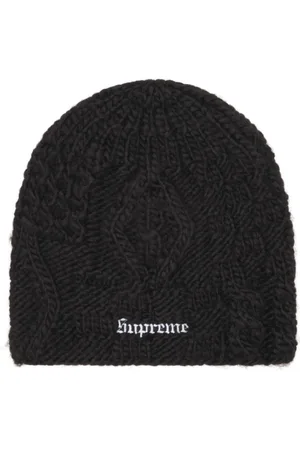 Supreme Tilbehør, unisex, Sort, ONE SIZE, Sort Strik Hue Blok