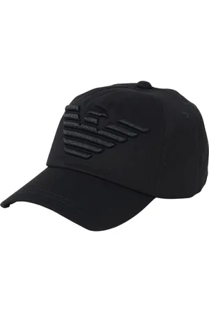 Emporio Armani Tilbehør, Herre, Sort, ONE SIZE, Sort bredskygget Fedora Hat