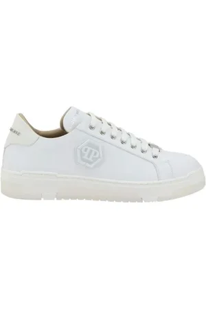 Philipp Plein Sko, Herre, Hvid, 42 EU, Signatur Snøresko