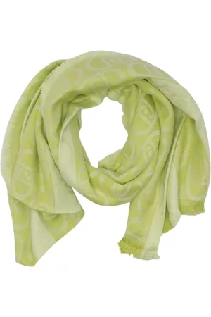 Liu Jo Tilbehør, Dame, Grøn, ONE SIZE, Monogram Jacquard Sjal i Daiquiri