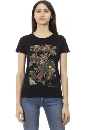 Trussardi Top, Dame, Sort, M, Bomuld, Sort Bomuld Kvinder T-Shirt