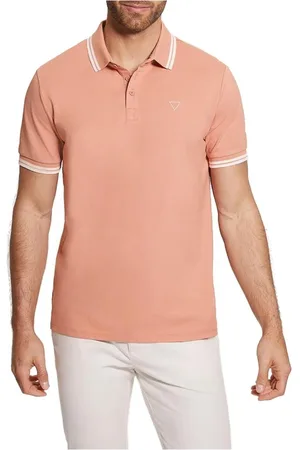 Guess Top, Herre, Lyserød, XS, Uld, Logo Polo Shirt til Mænd