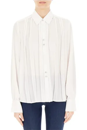 Liu Jo Bluser & Skjorter, Dame, Hvid, M, Polyester, Plisseret skjorte i beige