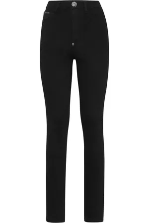 Philipp Plein Jeans, Dame, Sort, W29, Uld, Stilfulde Jeggings til Kvinder