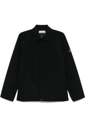 Stone Island Jakke, Herre, Sort, M, Uld, Stilfuld Parka Jakke til Mænd