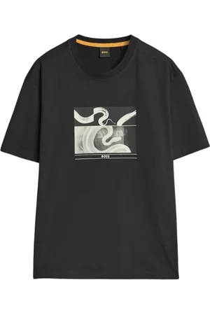 HUGO BOSS Top, Herre, Sort, L, Bomuld, Bomuld Crew Neck T-shirt Sort