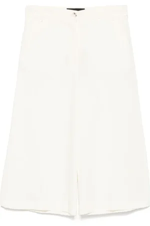 Pinko Shorts, Dame, Hvid, M, Uld, Hvide Bermuda Shorts til Kvinder