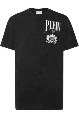 Philipp Plein Top, Herre, Sort, XL, Bomuld, Afslappet Bomuld T-Shirt