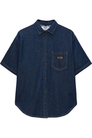 Msgm Bluser & Skjorter, Dame, Blå, XS, Bomuld, Blå Skjorte Dametøj