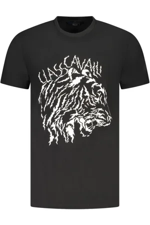 Roberto Cavalli Top, Herre, Sort, M, Bomuld, Sort Bomuld Herre T-Shirt Streetwear