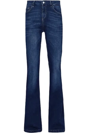 Liu Jo Jeans, Dame, Blå, W26, Denim, Flare denim jeans med elastisk talje