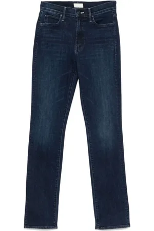 Mother Jeans, Dame, Blå, W31, Bomuld, Blå Jeans Ultimativ Komfort Stil