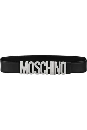 Moschino Tilbehør, Dame, Sort, S, Læder, Luksus Sort Læderbælte Aw23
