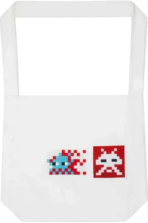 Comme des Garçons Taske, Herre, Hvid, ONE SIZE, Bomuld, Hvid Bomuld Grafisk Tote Taske