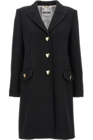 Moschino Frakke, Dame, Sort, M, Uld, Sort Uldfrakke Aw23