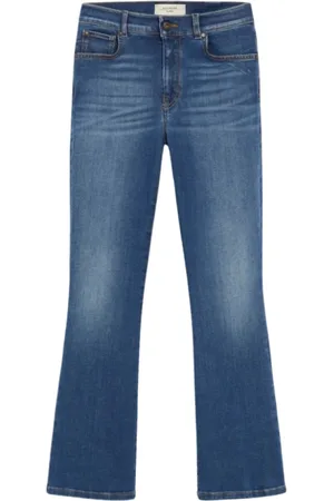 Max Mara Jeans, Dame, Blå, M, Denim, Rapallo Cropped Denim Jeans