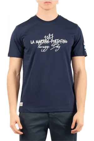 La Martina Top, Herre, Blå, S, Uld, Stilfuldt T-shirt til Mænd