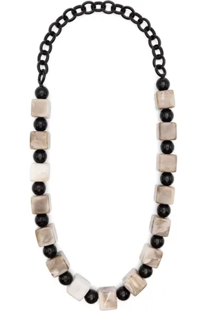 Emporio Armani Tilbehør, Dame, Sort, ONE SIZE, Eksklusiv Bijoux Sort Kæde Halskæde