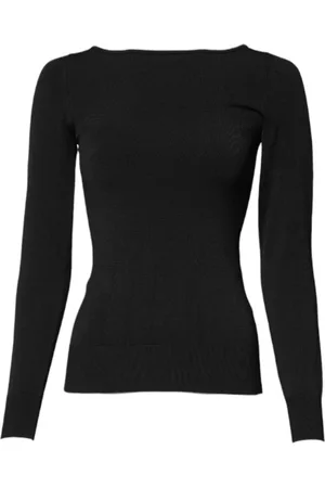 Dolce & Gabbana Top, Dame, Sort, 3XS, Sort Langærmet Pullover Top