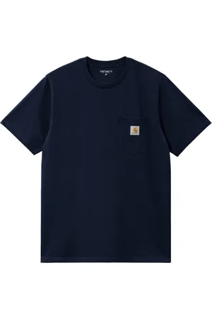 Carhartt Top, Herre, Blå, S, Bomuld, Pocket Logo Tee