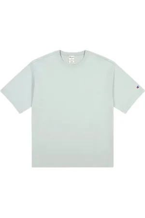 Champion Top, Herre, Grøn, L, Bomuld, Autentisk T-Formet Tee med Ikonisk Logo