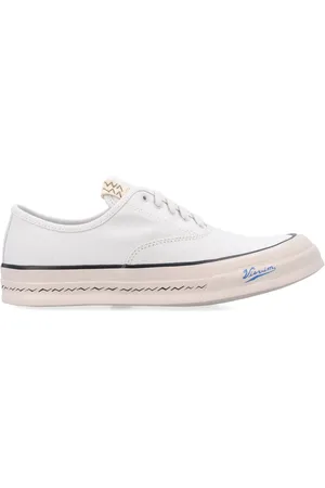 VISVIM Sko, Herre, Hvid, 43 EU, Lærred Sneakers Elfenben Mandel Tå