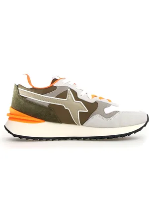 W6YZ Sko, Herre, Flerfarvet, 41 EU, Grønne Sneakers med Fedt Design