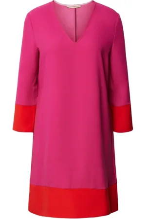 pennyblack Kjole, Dame, Rød, XS, Polyester, Fuchsia V-Neck Kjole Nuble Model