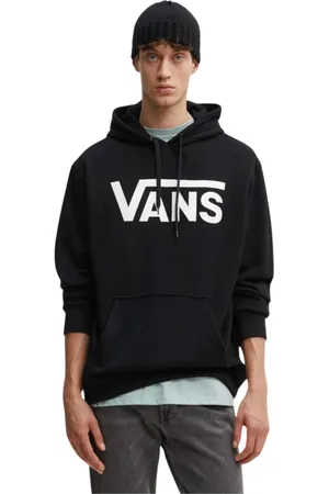 Vans Sweathshirts & Hoodies, Herre, Sort, XS, Bomuld, Hættetrøje med logo og lomme