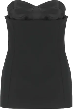 Khaite Top, Dame, Sort, XS, Sort Top med Sweetheart-udskæring