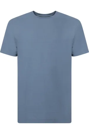 ZANONE Top, Herre, Blå, M, Bomuld, Blå Crew Neck Tee Shirt