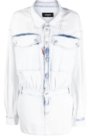 Dsquared2 Kjole, Dame, Blå, XS, Denim, Klar Blå Denim Minikjole