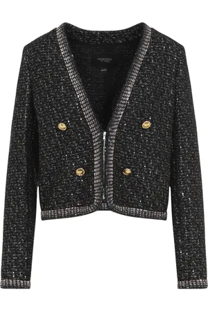 Giambattista Valli Strik, Dame, Sort, S, Bomuld, Elegant Sort Jakke Aw24