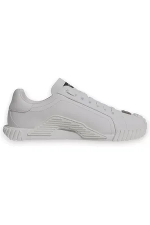 Dolce & Gabbana Sko, Herre, Hvid, 42 EU, Læder, Hvide Læder Lav Top NS1 Sneakers