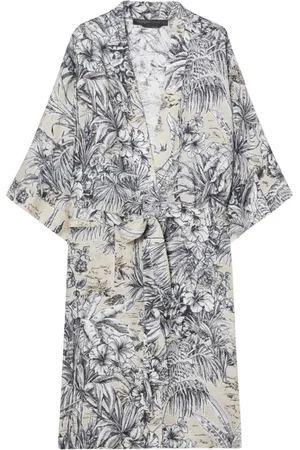 Persona by Marina Rinaldi Bluser & Skjorter, Dame, , 4XL, Linned, Botanisk Linned Kimono Stil Kjole