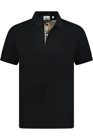 Burberry Top, Herre, Sort, M, Bomuld, Vintage Check Polo Skjorte