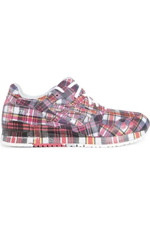 Comme des Garçons Sko, Herre, Flerfarvet, 40 1/2 EU, Multifarvet Check Sneakers Snørelukning