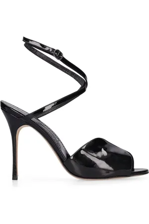Manolo Blahnik Sko, Dame, Sort, 36 EU, Læder, Sorte Lædersandaler Hæver Din Stil
