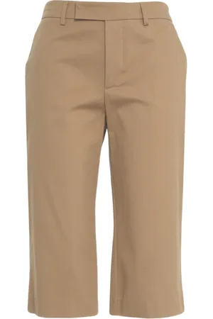 Gender Bukser, Dame, Brun, L, Bomuld, Beige Bomuld Capri Bukser