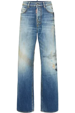Dsquared2 Jeans, Dame, Blå, 3XS, Uld, Slidte Denim Blå Jeans Stilfuld Pasform