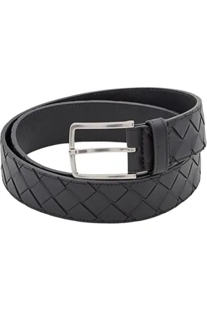 Bottega Veneta Tilbehør, Herre, Grå, 95 CM, Læder, Luksus Gråt Læderbælte
