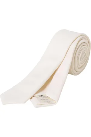 LARDINI Tilbehør, Herre, Hvid, ONE SIZE, Blå Silke Slips Elegant Stil