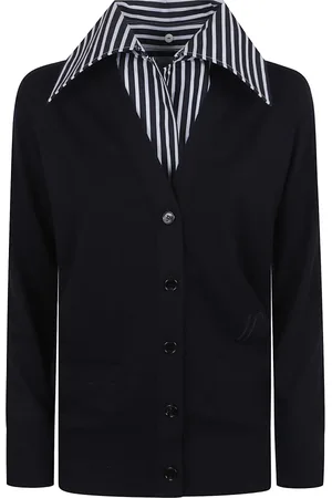 Patou Strik, Dame, Blå, S, Blå Sweater Elegant Stil