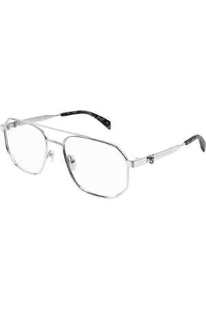 Alexander McQueen Tilbehør, unisex, Grå, 57 MM, Sølv Briller Rammer Solbriller