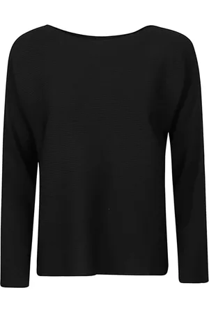 LIVIANA CONTI Strik, Dame, Sort, XS, Ribbet Sort Sweater